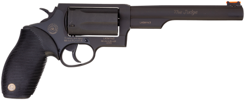Taurus 2441061T Judge  45 Colt (LC)/410 Bore 5rd 6.50" Matte Black Oxide Steel Barrel, Cylinder & Frame, Black Ribber Grip, Exposed Hammer