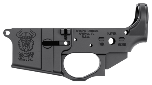 Spikes STLS031 Viking Stripped Lower Receiver Multi-Caliber 7075-T6 Aluminum Black Anodized for AR-15