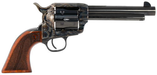 Taylors & Company 550815 Smoke Wagon  44-40 Win Caliber with 5.50" Blued Finish Barrel, 6rd Capacity Blued Finish Cylinder, Color Case Hardened Finish Steel Frame & Checkered Walnut Grip