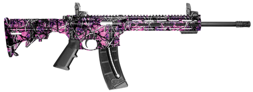 Smith & Wesson 10212 M&P15 Sport 22 LR  25+1 16.50" Black Carbon Steel Barrel, Muddy Girl Finish, 6 Position CAR Stock, 10" Magpul M-Lok Handguard, Magpul MBUS Sights, Manual Safety, Optics Ready