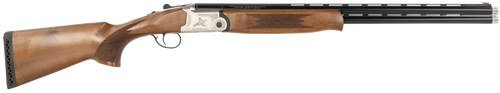 Gforce Arms GF52824Y Filthy Pheasant  Youth 28 Gauge Break Open 3" 2rd 24" Over/Under Vent Rib Barrel, Nickel Plated Engraved Receiver, Fixed Turkish Walnut Stock