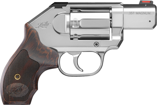 Kimber Mfg, Inc 3400009 K6S DCR DAO 357 Mag 6 Shot 2" Satin Silver Stainless Steel Barrel & Cylinder, Stainless Steel Frame, Laminated Wood Grip, Concealed Hammer