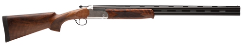 Stevens 22592 555 E 12 Gauge Break Open 3" 2rd 28" Black Semi-Gloss Vent Rib Barrel, Silver Engraved Aluminum Receiver, Oiled Turkish Walnut Stock, Ambidextrous