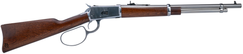 Heritage Mfg H92357189 92 Ranch Hand 38 Special +P/357 Mag 8rd 18" Stainless Polished  Barrel, Stainless Polished Receiver, Fixed Hardwood Stock