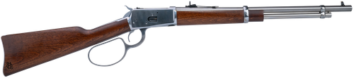 Heritage Mfg H92357189 92 Ranch Hand 38 Special +P/357 Mag 8rd 18" Stainless Polished  Barrel, Stainless Polished Receiver, Fixed Hardwood Stock