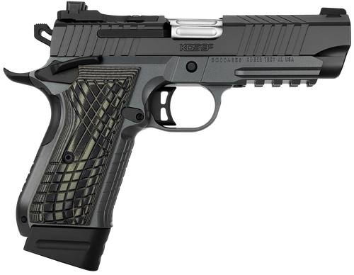 Kimber Mfg.,inc 3100016 KDS9C  9mm 15+1 4.09" KimPro Gray Front and Rear Serrations Stainless Steel OD Green G-10 Grip