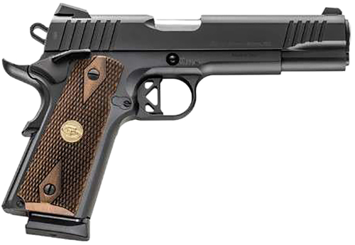 Charles Daly 440211 Superior  45 ACP 10+1 5" Stainless Steel Barrel, Black Serrated Steel Slide, Black Steel Frame w/Beavertail, Walnut Diamond Checkered Grip