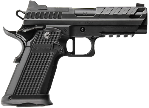 Fusion Firearms XP9BLK XP Pro 9mm Luger 17+1 4" Black Tennifer Bull Barrel, Black Optic Cut/Serrated/Vent Cut Slide, Black Steel Frame w/Beavertail & Picatinny Rail, Black Aluminum Grip