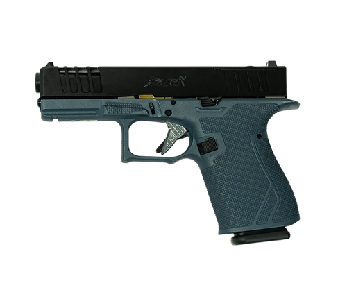 Great Lakes Firearms GL19BLU Striker  9mm 15+1 4" Front/Rear Serrations Cerakote Blue Titanium