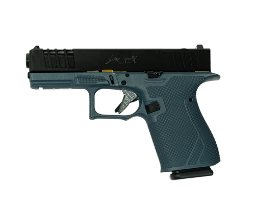 Great Lakes Firearms GL19BLU Striker  9mm 15+1 4" Front/Rear Serrations Cerakote Blue Titanium