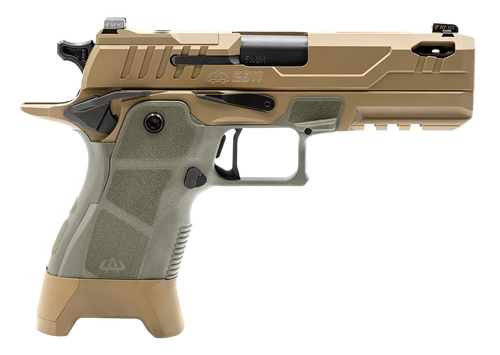 Oa Defense OA2311CPROPLSHDSPRT17 2311 Compact Pro Plus Kit 9x19 17rd 4.25" Black DLC Ported Barrel High Desert Sage Optic Ready 17-4 Stainless Steel Slide High Desert Sage Polymer Grip Ambidextrous