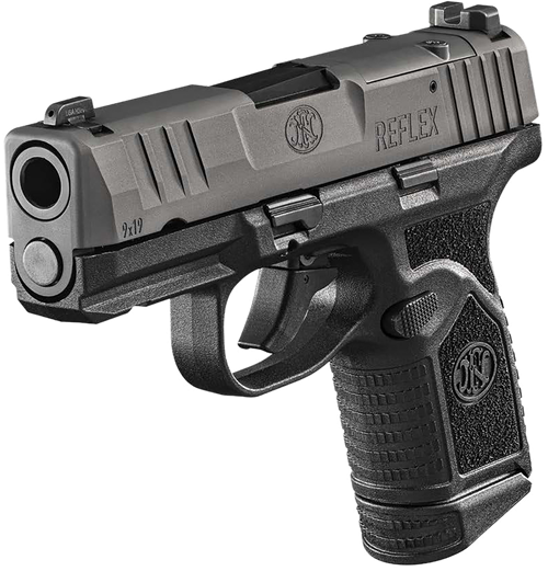 FN 66101418 Reflex MRD 9mm Luger 15+1 11+1 3.30" Micro-Compact Frame Black PVD Optic Ready/Serrated Steel Slide w/Picatinny Rail Stippled Grip Ambidextrous