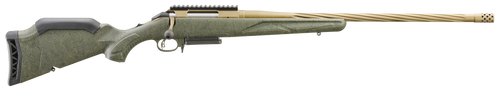Ruger 46947 American Predator Gen II 7mm PRC 3+1 22" Burnt Bronze Cerakote Threaded Barrel, Picatinny Rail Steel Receiver, Green Splatter Adjustable Synthetic Stock