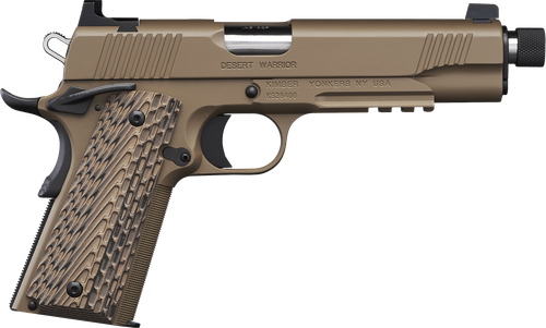Kimber Mfg.,inc 3000237 Desert Warrior TFS 45 ACP 7+1 5.50" Front Serrations Steel Slide Desert Tan KimPro II G-10 Grip