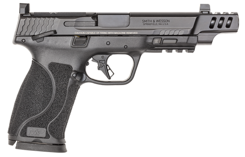 Smith & Wesson 13915 M&P PC M2.0 Full Size 10mm Auto 15+1 5.60" Black Armornite Ported Stainless Steel Barrel, Black Armornite Optic Cut/Serrated Stainless Steel Slide & Polymer Frame w/Picatinny Rail