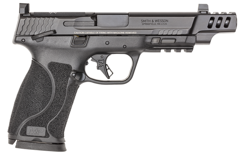 Smith & Wesson 13915 M&P PC M2.0 Full Size 10mm Auto 15+1 5.60" Black Armornite Ported Stainless Steel Barrel, Black Armornite Optic Cut/Serrated Stainless Steel Slide & Polymer Frame w/Picatinny Rail