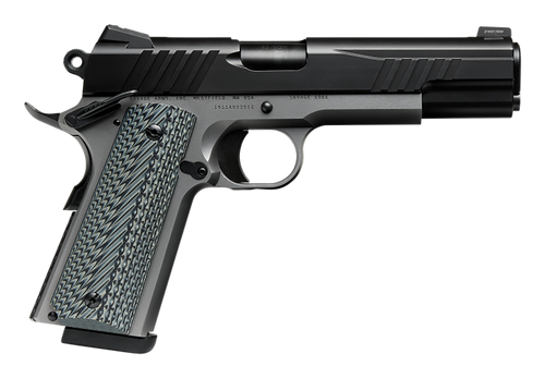 Savage Arms 67206 1911 Government 9mm Luger 10+1 5" Black Stainless Steel Barrel, Black Nitride Serrated Stainless Steel Slide, Stainless Steel Frame w/Beavertail, Black/Gray VZ Grip