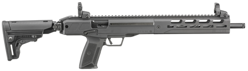 Ruger 19302 LC Carbine  5.7x28mm 10+1 16.25" Nitride Fluted Barrel, Black Hard Coat Anodized Finish, M-LOK Handguard, OEM Flip Up Sights, Synthetic Folding Adjustable Stock, Black Polymer Grip