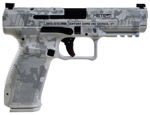 Canik HG5636AWDN Mete SFT 9mm Luger 18+1/20+1 4.46" Black Match Grade Barrel, Arctic Digital Camo Optic Ready/Serrated Steel Slide, Polymer Frame w/Picatinny Rail & Polymer Grips