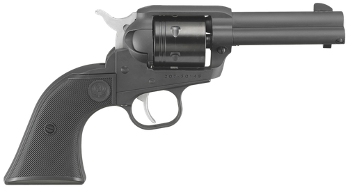 Ruger 2052 Wrangler  22 LR 6 Shot 3.75" Black Cerakote Steel Barrel, Black Cerakote Aluminum Frame, Black Cerakote Cylinder, Black Checkered Polymer Grip, Transfer Bar Safety, Exposed Hammer