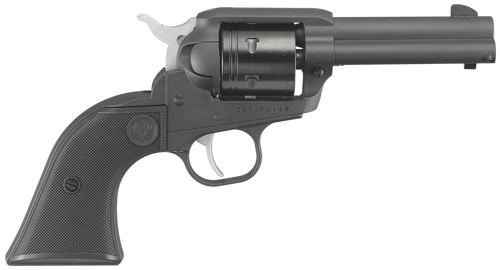 Ruger 2052 Wrangler  22 LR 6 Shot 3.75" Black Cerakote Steel Barrel, Black Cerakote Aluminum Frame, Black Cerakote Cylinder, Black Checkered Polymer Grip, Transfer Bar Safety, Exposed Hammer