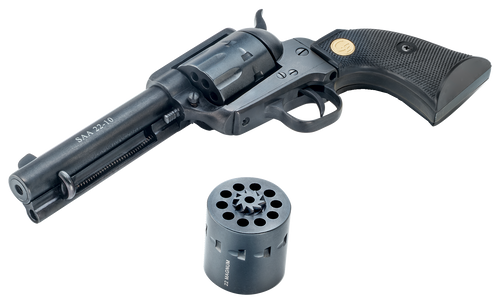 Chiappa Firearms 340170D SAA 1873  Medium Frame 22 LR/22 WMR 10 Shot, 7.50" Blued Steel Barrel, Blued Steel Frame, Blued Cylinder, Black Plastic Grip, Exposed Hammer