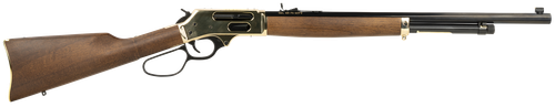 Henry H010BG Side Gate  45-70 Gov 4+1 22" Blued Octagon Barrel, Polished Brass Hardened Rec, American Walnut Stock Furniture, Large Loop Lever, Adj. Sight