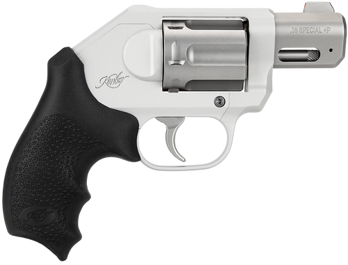 Kimber Mfg, Inc 3400034CA K6XS *CA Compliant Compact 38 Special +P 6 Shot 2" Glass Bead Stainless Steel Barrel, Silver KimPro II Aluminum Frame, Hogue Black Rubber Kimber Grip, Concealed Hammer