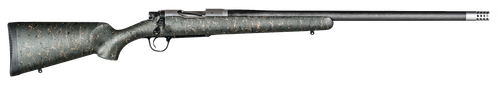 Christensen Arms 8010601500 Ridgeline  6.5 PRC 3+1 24" Carbon Fiber/Threaded Barrel, Natural Stainless, Green with Black/Tan Webbing Stock