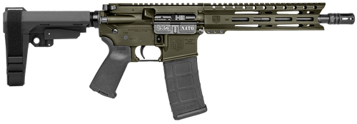 Diamondback DB1916K101 DB15  5.56 NATO 30+1 10" Black Nitride Heavy Threaded Barrel, OD Green Cerakote Picatinny Rail Aluminum Receiver, 9" M-LOK Handguard SB Tactical Brace & Black Magpul MOE Grip