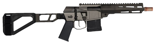 Q LLC MINIFIX300BLK8PST Mini Fix  300 Blackout 30+1 8" Black Anodized Tapered Threaded Barrel, Q-Sert Free-Float Handguards, Picatinny Rail Receiver, Black SBA3 Brace, Black Polymer Grips