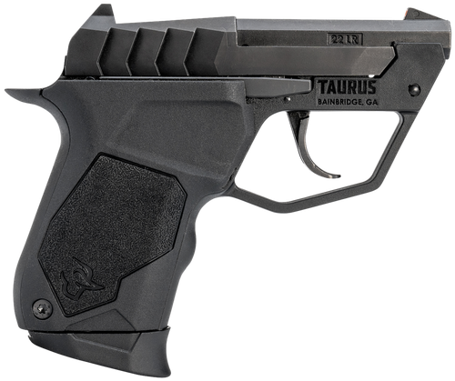 Taurus 1-22TUC131 22TUC  Micro-Compact Frame 22 LR 9+1 2.50" Matte Black Steel Tip-Up Barrel, Matte Black Serrated Stainless Steel Slide, Black Polymer Frame, Black Polymer Grip