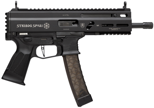Grand Power 8588005808378 SP9A1 Stribog 9mm Luger 30+1 8" Black Threaded Barrel, M-LOK Handguard, Black Aluminum Picatinny Rail Receiver, Black Polymer Grip, Thread Protector
