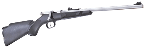 Henry H005 Mini Bolt Youth 22 Short/ 22 Long/ 22 LR 1rd 16.25" Stainless Steel Barrel & Receiver, Fiber Optic Front & Rear Sights, Black Synthetic Stock Right Hand