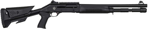 MAC 21000154 1014 Breacher 12 Gauge Semi-Auto 3" 5+1 18.50" Black Anodized Steel Barrel, Black Anodized Picatinny Rail Receiver, Black Pinned Fixed Synthetic Stock, Black Polymer Grip