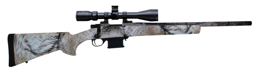 Howa HMA70622FY M1500 Mini Action Full Size 6.5 Grendel 5+1 20" Yote Camo Dip Threaded Barrel, Steel Receiver Drilled & Tapped, Fixed HTI Yote Synthetic Stock, Nikko Stirling GamePro 4-12x40mm