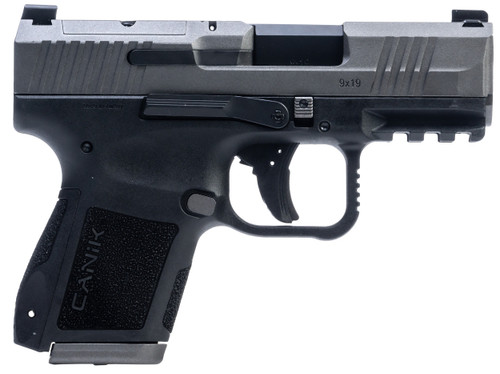 Canik HG7620TN Mete MC9 Sports South Exclusive 9mm Luger 15+1/12+1 3.18" Black Steel Barrel, Tungsten Cerakote Over Tenifer Optic Ready/Serrated Steel Slide, Black Polymer Frame w/Picatinny Rail