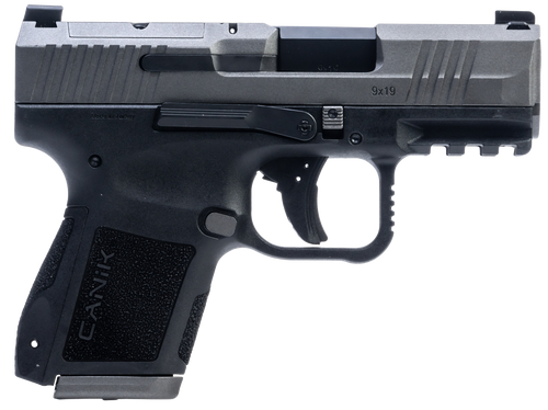 Canik HG7620TN Mete MC9 Sports South Exclusive 9mm Luger 15+1/12+1 3.18" Black Steel Barrel, Tungsten Cerakote Over Tenifer Optic Ready/Serrated Steel Slide, Black Polymer Frame w/Picatinny Rail