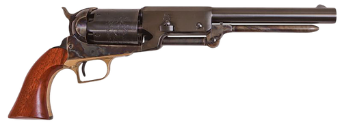 Cimarron CA020 1847 Walker Dragoon .44 Cal 5 Shot, 9" Blued Octagon/Round Steel w/Engraving Barrel, Blued Engraved Cylinder, Color Case Hardened Steel Frame w/Slim Walnut Grip