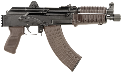 Arsenal SAM7K55P SAM7K  7.62x39mm 30+1 8.50" Black Steel Threaded Barrel, Polymer Handguards, Black Aluminum Forged & Milled Receiver, Mounted 1913 Picatinny Rail, Plum Polymer Grips