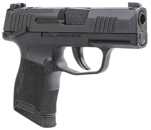 Sig Sauer 3659BXR3PMS P365 BXR Micro-Compact 9mm Luger 10+1, 3.10" Black Steel Barrel, Black Nitron Optic Ready/Serrated Slide, Black Stainless Steel Frame w/Picatinny Rail, Black Polymer Grips