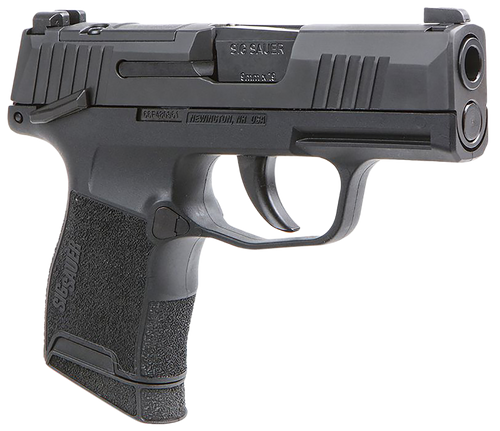 Sig Sauer 3659BXR3PMS P365 BXR Micro-Compact 9mm Luger 10+1, 3.10" Black Steel Barrel, Black Nitron Optic Ready/Serrated Slide, Black Stainless Steel Frame w/Picatinny Rail, Black Polymer Grips