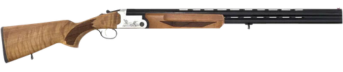 Iver Johnson Arms IJ60028LW28S IJ600 Lightweight Full Size 28 Gauge Break Open 3" 2rd 28" Black Over/Under Vent Rib Barrel, Silver Engraved Aluminum Receiver, Fixed Walnut Wood Stock, Ambidextrous