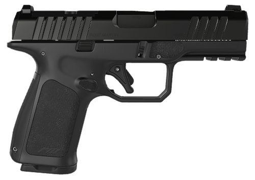 Rost Martin RM1CBLKOSP15 RM1C  9mm Luger 15+1 4" Black Match Grade Barrel, Black Tenifer Optic Ready/Serrated Steel Slide, Black Polymer Frame w/Picatinny Rail, Textured Grip, Ambidextrous