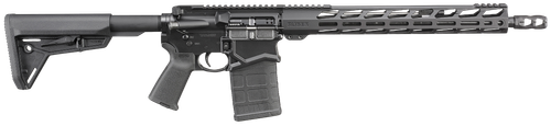 Ruger 5610 SFAR  308 Win 20+1 16.10" Black Steel Barrel, Black Hardcoat Anodize Picatinny Rail Aluminum Receiver, 15" M-LOK Handguard, Magpul SL Black Synthetic Stock, Black Magpul Grip, Right Hand