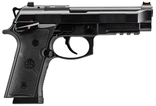 Beretta USA J92XFMSDA20 92GTS  9mm Luger 10+1 4.70" Black Inox Steel Barrel, Black Cerakote Optic Ready/Serrated Steel Slide + Aluminum Frame w/Beavertail & Picatinny Rail, Ambidextrous
