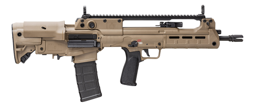 Springfield Armory HL916556F Hellion Bullpup 5.56x45mm NATO 30+1 16", FDE, 4 Prong Flash Hider, 5 Position Adjustable Stock w/Cheek Riser, Black Bravo Mod 3 Grip, Ambi Controls/Reversible Case Ejector