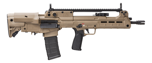 Springfield Armory HL916556F Hellion Bullpup 5.56x45mm NATO 30+1 16", FDE, 4 Prong Flash Hider, 5 Position Adjustable Stock w/Cheek Riser, Black Bravo Mod 3 Grip, Ambi Controls/Reversible Case Ejector