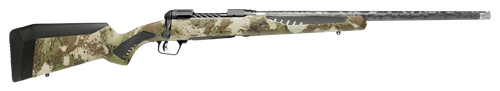 Savage Arms 58029 110 UltraLite 7mm PRC 2+1 22" Threaded Carbon Fiber Wrapped Barrel, Black Melonite Rec, Woodland Camo AccuStock with AccuFit