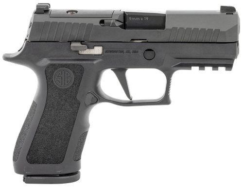 Sig Sauer 320XC9BXR3PR210 P320 XCompact 9mm Luger 10+1 3.60" Carbon Steel Barrel, Black Nitron Optic Ready/Serrated SS Slide, Black Stainless Steel Frame w/Picatinny Rail, Black XCompact Polymer Grips